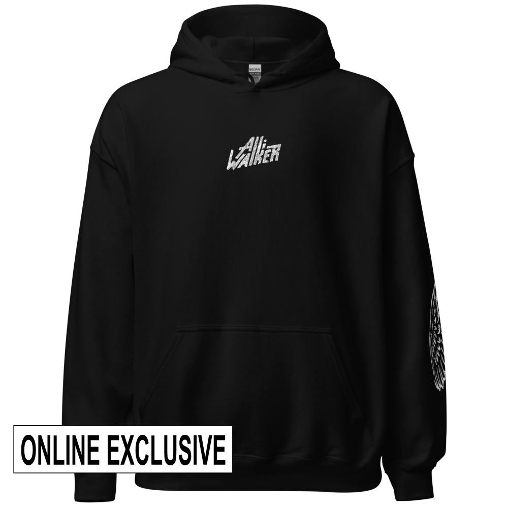 Hoodie with White Imprint