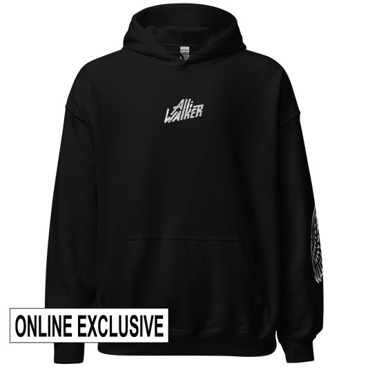 Hoodie with White Imprint